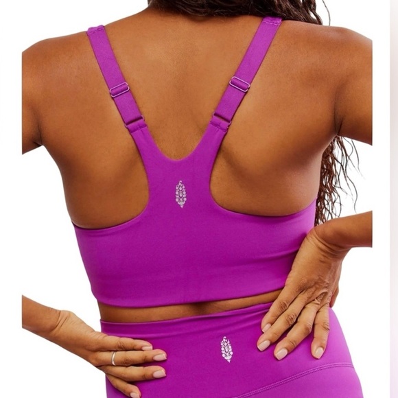 FP Movement X Hatch Never Better Square Neck Bra Fluorescent Berry Sz XS & S NWT - Picture 3 of 5